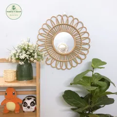 Gương mây treo tường trang trí phòng khách, phòng ngủ