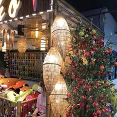Chao Đèn Trang Trí Nhà Hàng Quán Cà Phê - Đèn Thủ Công Từ Nan Tre - Phong Cách Dân Tộc Độc Đáo 14cm x 46cm
