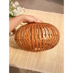 Chao đèn tre hình quả bí decor nhà cửa, quán ăn, quán cafe