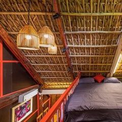 Chao Đèn Nơm Trang Trí Nghệ Thuật Bằng Tre - Đèn Khum Ngoài Trời, Nhiều Kích Cỡ, Thủ Công Tối Giản Cho Nhà Hàng Khách Sạn