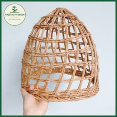 Chao Đèn Thả Trần Hình Nón Mây Đan Thưa - Trang Trí Quán Cafe & Nhà Cửa Nghệ Thuật Phương Vy Decor