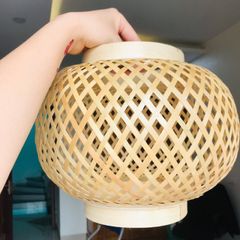 Chao Đèn Mây Tre Thả Trần - Trang Trí Nhà Cửa Mộc Mạc - Kiểu Dáng Độc Đáo Phù Hợp Mọi Không Gian