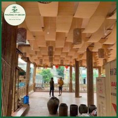 Mành Tăm Trắng Trang Trí Quán Ăn & Café - Giải Nhiệt Mùa Hè, Decor Sự Kiện Độc Đáo, Thích Hợp Cho Nhà Cửa