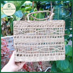 Giỏ Cói Đan Thưa Đa Năng - Túi Đi Chợ, Phụ Kiện Chụp Ảnh và Trang Trí Xinh Xắn - Phương Vy Decor