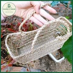 Giỏ Cói Đan Thưa Đa Năng - Túi Đi Chợ, Phụ Kiện Chụp Ảnh và Trang Trí Xinh Xắn - Phương Vy Decor