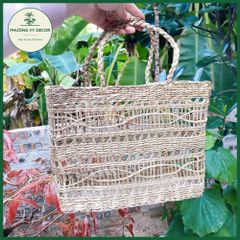 Giỏ Cói Đan Thưa Đa Năng - Túi Đi Chợ, Phụ Kiện Chụp Ảnh và Trang Trí Xinh Xắn - Phương Vy Decor