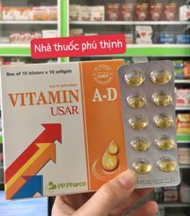 Vitamin A & D Hỗ Trợ Sáng Mắt - Viên Nang Mềm 100 Viên Giảm Mỏi Mờ Mắt, Hỗ Trợ Thị Giác Sức Khỏe