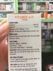 Vitamin A & D Hỗ Trợ Sáng Mắt - Viên Nang Mềm 100 Viên Giảm Mỏi Mờ Mắt, Hỗ Trợ Thị Giác Sức Khỏe