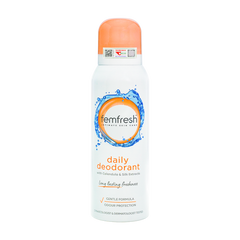 Xịt Khử Mùi Femfresh Daily Deodorant Spray 125ml - Giúp Vùng Kín Thơm Mát, Kháng Khuẩn Tự Nhiên Suốt 24h