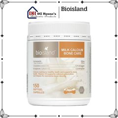 Canxi Sữa Bioisland Milk Calcium Bone Care 150 viên - Hỗ trợ xương khỏe mạnh với Vitamin K2 và D3 cho trẻ và người lớn
