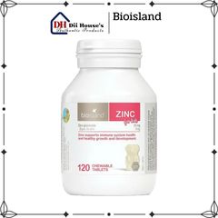 Viên Nhai Bổ Sung Kẽm Bioisland ZinC cho Bé 120 Viên - Hỗ Trợ Tăng Cường Miễn Dịch và Phát Triển Khỏe Mạnh