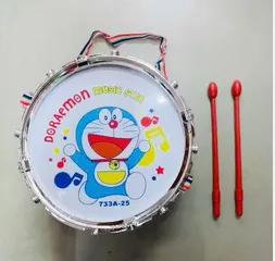 Đồ Chơi Trống Doraemon Kèm Cây Gõ Trống Music Star 733A-25 - Phát Triển Âm Nhạc Cho Trẻ Em 3 Tuổi Trở Lên