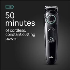 Tông Đơ Braun 3470 8-in-1 Chuyên Dụng Cạo Tỉa Râu, Tóc, Lông Mũi, Tạo Kiểu Râu Chính Xác, Pin Li-Ion 100 Phút