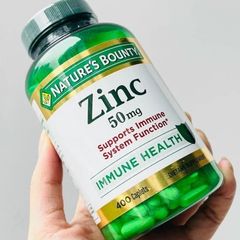 Viên kẽm thuần chay Nature’s Bounty Zinc 50mg 400 viên