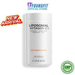 Viên Uống Vitamin C Liposomal Codeage - Hỗ Trợ Đẹp Da, Tăng Cường Đề Kháng, 180 Viên Nhộng - Sức Khỏe Tối Ưu