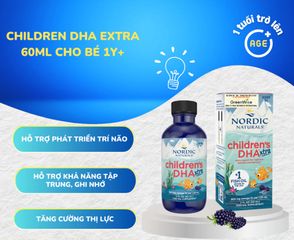 Siro DHA Trẻ Em Nordic Naturals 60ml - Hỗ Trợ Phát Triển Não Bộ và Khả Năng Nhận Thức cho Trẻ từ 1 Tuổi Trở Lên