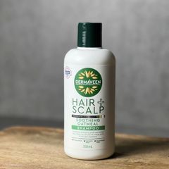 Dầu Gội DermaVeen Giảm Ngứa và Dịu Da Đầu - Dầu Gội Oatmeal 250ml cho Da Đầu Nhạy Cảm, Không Chất Kích Ứng