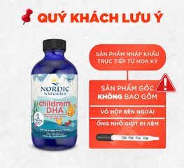 Siro DHA Liquid cho trẻ em Nordic Naturals 237ml - Hỗ trợ phát triển trí não với 530mg omega-3, vị dâu tự nhiên an toàn cho bé từ 1 tuổi+