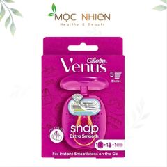 Dao cạo Gillette Venus Snap Extra Smooth 5 lưỡi + Hộp bảo quản tiện lợi - Giải pháp hoàn hảo cho làn da nhạy cảm
