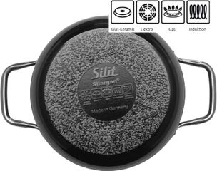 Bộ 4 Nồi Silit Elegance Line Đen - Chất Liệu Silargan, Chịu Nhiệt Tốp Đến 250°C, Sử Dụng Trên Tất Cả Các Loại Bếp