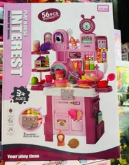 Đồ Chơi Nấu Ăn Mini Kitchen 688-232 - Bộ 56 Chi Tiết Có Âm Thanh & Ánh Sáng, Thúc Đẩy Sáng Tạo Cho Trẻ Em