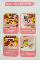 Máy Gắp Gấu Bông 668-121 RABBIT DOLL - Đồ Chơi Giải Trí Pin Sạc Cho Trẻ Em, Kích Thích Khả Năng Tập Trung & Sáng Tạo