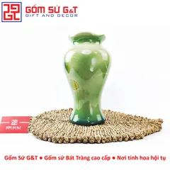 Lọ Hoa Chân Đèn Vẽ 3D Sen Gốm Sứ G&T - Trang Trí Nhà Cửa Sang Trọng và Tinh Tế, Biểu Tượng Thanh Khiết Thiên Nhiên