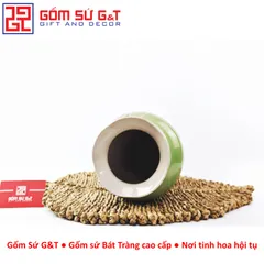 Lọ Hoa Chân Đèn Vẽ 3D Sen Gốm Sứ G&T - Trang Trí Nhà Cửa Sang Trọng và Tinh Tế, Biểu Tượng Thanh Khiết Thiên Nhiên