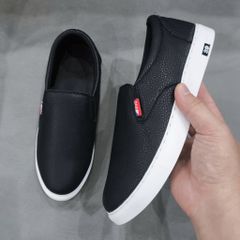 Giày Sneaker Lười Nam Đen/Trắng Da PU Thời Trang Mới - Dễ Phối Đồ, Kiểu Dáng Lịch Lãm, Thoải Mái Cho Mùa Hè