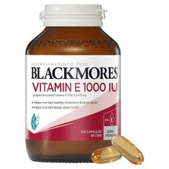 Viên uống Blackmores Vitamin E 1000IU 100 viên - Dưỡng da, tăng cường sức khỏe, bảo vệ tế bào, sản phẩm từ Úc