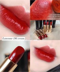 Son Lancôme 196 Đỏ Cam Cháy Mini Nobox - Son Môi Sang Trọng Dưỡng Ẩm, Độ Bám Màu Cao, Phù Hợp Mọi Tình Huống