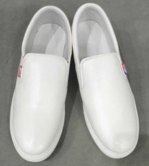Giày sneaker lười nam trắng da PU thời trang mới - Giày thể thao đơn giản, lịch sự, dễ phối đồ cho phái mạnh