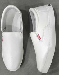 Giày sneaker lười nam trắng da PU thời trang mới - Giày thể thao đơn giản, lịch sự, dễ phối đồ cho phái mạnh