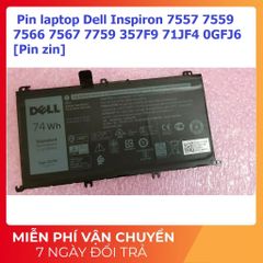 Pin Laptop Dell Inspiron 7557 7559 7566 7567 7759 357F9 - Pin Zin 100% - Thời Gian Sử Dụng Lâu, Bảo Hành Nghiêm Túc