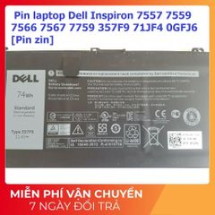 Pin Laptop Dell Inspiron 7557 7559 7566 7567 7759 357F9 - Pin Zin 100% - Thời Gian Sử Dụng Lâu, Bảo Hành Nghiêm Túc