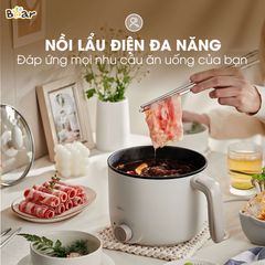 Nồi Lẩu Điện Mini Bear DRG-C12K1 - Đa Năng Nấu Lẩu, Chiên, Hấp, Ninh Thực Phẩm Tiện Dụng Cho Mọi Gia Đình