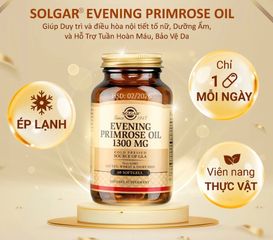 Viên Uống Evening Primrose Oil Solgar - Tinh Dầu Hoa Anh Thảo Giúp Cân Bằng Nội Tiết Tố, Hỗ Trợ Làm Đẹp Da [Lọ 60 Viên]