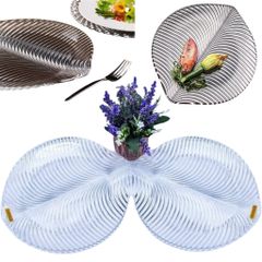 Bộ 2 Đĩa Lá Nachtmann Mambo 98034 32cm - Pha Lê Không Chì Sang Trọng, Đẹp Mắt, Bền Bỉ, Nhập Khẩu Đức