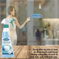 Chai Xịt Vệ Sinh Tủ Lạnh Dr Beckmann 250ml - Dung Dịch Làm Sạch Đa Năng An Toàn và Hiệu Quả cho Tủ Lạnh, Lò Vi Sóng, Bề Mặt Chế Biến Thực Phẩm