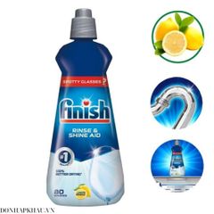 Nước Làm Bóng Finish 400ml Hương Chanh - Giúp Sạch Bóng Chén Đĩa, Nghe Châu Âu, Phù Hợp Với Máy Rửa Chén