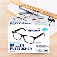 Giấy Lau Kính Visiomax 52 Miếng - Sạch Như Mới, Bảo Vệ Kính, Nhập Khẩu Đức Chính Hãng, An Toàn Cho Mắt Kính Và Màn Hình Điện Tử