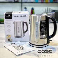 Ấm Siêu Tốc CASO Classico WK 2200 Kettle 1.7L - Đun Nước Nhanh Chóng, Inox Cao Cấp, Đế Xoay 360° - Bảo Hành 12 Tháng