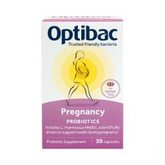 Men Vi Sinh Optibac Pregnancy - Cải Thiện Tiêu Hóa Cho Mẹ Bầu & Cho Con Bú | Hỗ Trợ Miễn Dịch, 30 Viên Vegan, Không Gluten