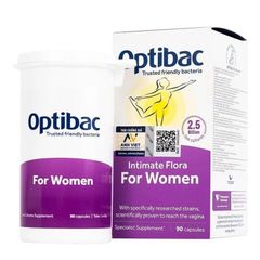 Men Vi Sinh Phụ Khoa Optibac Tím For Women - Bổ Sung Lợi Khuẩn Chăm Sóc Vùng Kín (Hộp 90 Viên)