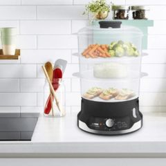 Nồi hấp điện Tefal VC2048 3 tầng 9L 800W Ultra Compact