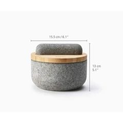 Bộ Chày Cối Joseph Joseph 20176 Dash Granite với Nắp Tre - Đồ Gia Dụng Bếp Tiện Lợi, Thiết Kế Sang Trọng, Độc Đáo