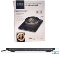 Bếp Từ Đơn Caso ProSlim 2000 Siêu Mỏng 2.8cm - Công Suất 2000W, Mặt Kính Ceramic Chất Lượng, Thiết Kế Sang Trọng Nhập Khẩu Đức