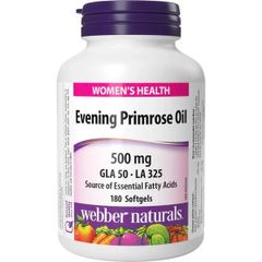 Viên Uống Tinh Dầu Hoa Anh Thảo Webber Naturals Evening Primrose Oil (180 Viên) - Hỗ Trợ Cân Bằng Nội Tiết Tố Nữ, Giảm Mụn Ẩn, Tăng Cường Sức Khỏe