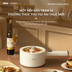 Nồi điện đa năng OIDIRE 1.8L ODI06A - Nấu lẩu, hấp, hầm mềm và chiên rán tiện lợi cho gia đình 1-3 người, tiết kiệm thời gian nấu nướng.