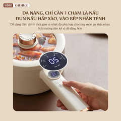 Nồi điện đa năng OIDIRE 1.8L ODI06A - Nấu lẩu, hấp, hầm mềm và chiên rán tiện lợi cho gia đình 1-3 người, tiết kiệm thời gian nấu nướng.